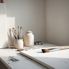 Artist studio workspace